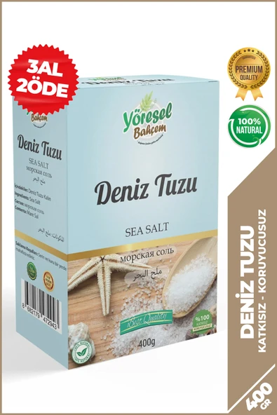 Yöresel Bahçem Deniz Tuzu Kalın (400g) ürün görseli 1