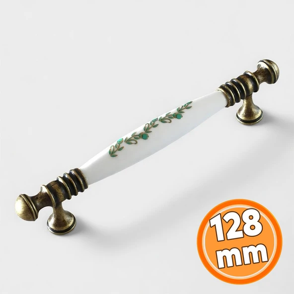 Porselen Eskitme Antik Beyaz 160 mm Mobilya Mutfak Dolabı Dolap Kulpu Kulbu Kulpları ürün görseli 1