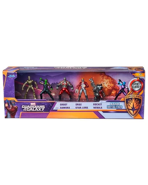 Jada Nano Metalfigs Marvel Guardians of the Galaxy Diorama 6’lı Metal Figür Seti 4 cm 35013 ürün görseli 1