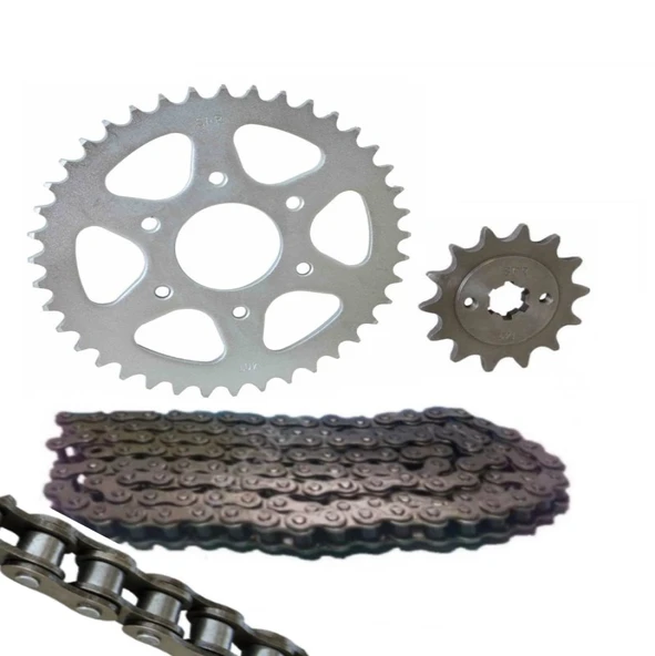 Hsgl Motorsiklet YBR 125 Zincir Seti Yamaha YBR125 Zincir SET ürün görseli 1