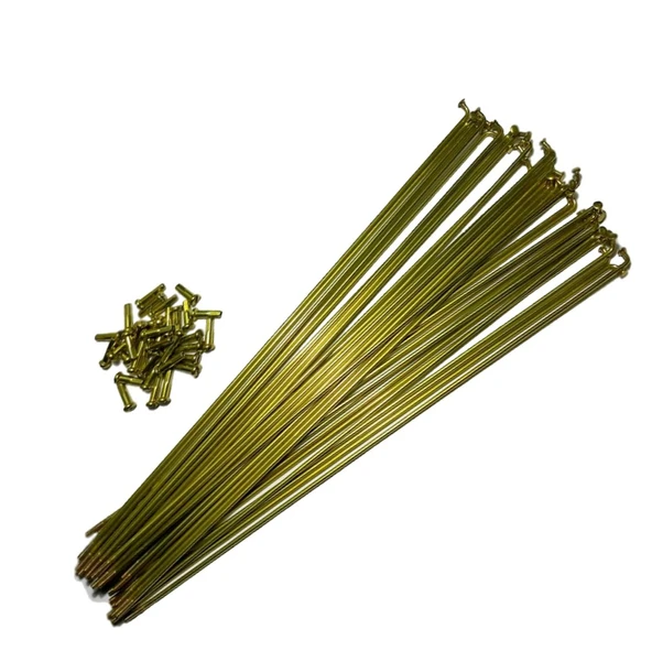 Hsgl Bisiklet 2mm 255 mm Gold Sarı Jant Teli Bisiklet Jant Teli ürün görseli 1