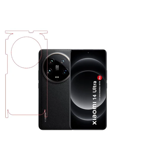 Xiaomi 14 Ultra ile Uyumlu 360 Arka Kaplama   Mat Şeffaf ürün görseli 1