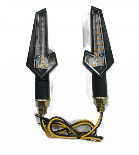 HSGL Motosiklet LED Sinyal Sarı Işık Takım Siyah 1047 E Belgeli ürün görseli 1