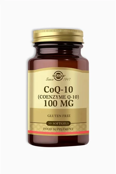 SOLGAR CoQ-10 (COENZYME Q-10) 30 MG KAPSÜL, KOENZİM Q-10 İÇEREN TAKVİYE EDİCİ GIDA 30 kapsül ürün görseli 1