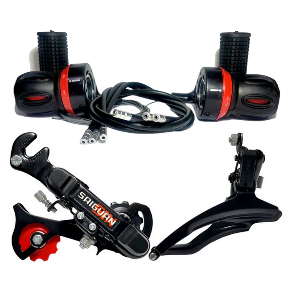 HSGL BİSİKLET ÖN ARKA ATTIRICI ve VİTES KOLU SET ürün görseli 1