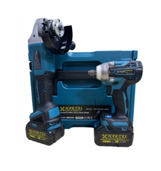 HSGL HKT 602 2’li Akülü Set Somun Sıkma Spiral Avuç Taşlama 58Vs 3000Mah 2 Akü + Şarj Cihazı Dahil) ürün görseli 1
