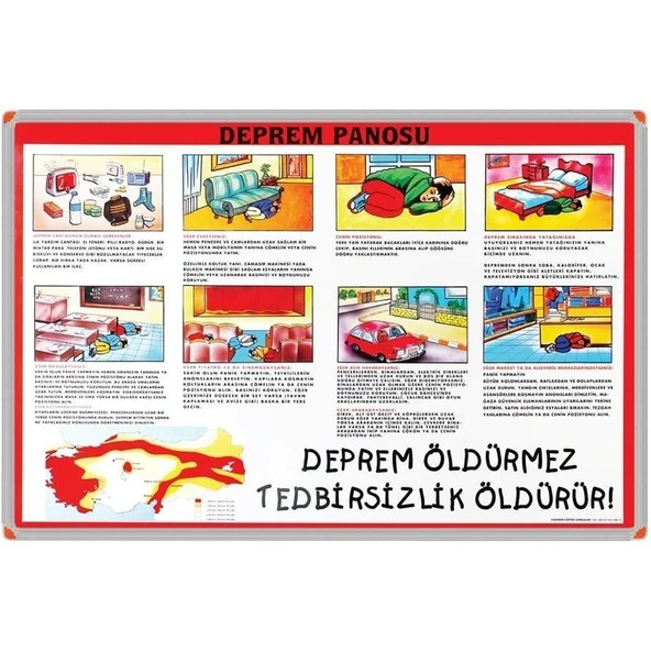 TÜRKİYE DEPREM PANOSU (Alüminyum Çerçeve) ürün görseli 1