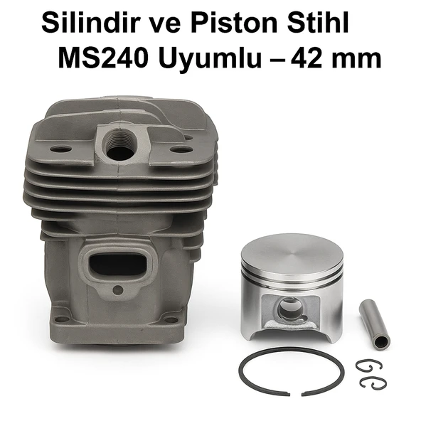 Hsgl Motorlu Testere Silindir ve Piston Stihl MS240 024 Uyumlu – 42 mm ürün görseli 1