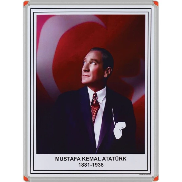 ATATÜRK PORTRESİ (Alüminyum Çerçeveli) - 35x50cm ürün görseli 1