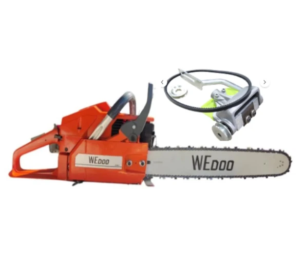 HSGL WEDO EH61 Benzinli Motorlu Testere 61.5cc 3.9BG + Kabuk Soyma Makinesi Aparatı (Profesyonel Ağaç Kesim ve Soyma Seti) ürün görseli 1
