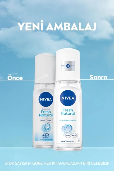 Nivea Fresh Natural 75 ml Kadın Deodorant - Resim 3