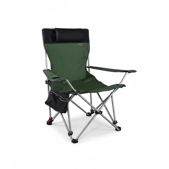 Madfox Prowler 3 Kademeli Yatabilen Kamp Sandalyesi Green/Black ürün görseli 1