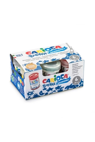 Carioca Tempera Suluboya Süper Yıkanabilir 6 Renk KO022 ürün görseli 1
