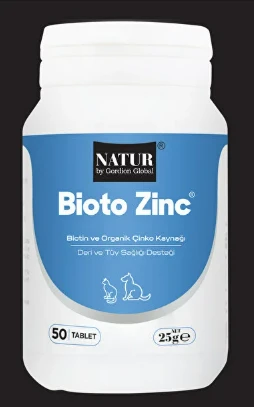 Bioto Zinc Kedi Köpek Tüy Dökülme Önleyici Vitamin 50 Tablet ürün görseli 1