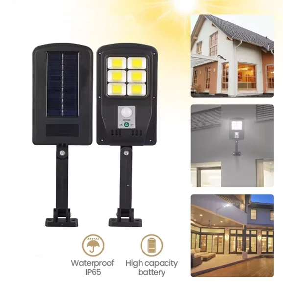 CL-180  Solar Güneş Enerjili Sokak Lambası Bahçe Armatürü Aydınlatması 3 Modlu 6 Cob Ledli ürün görseli 1