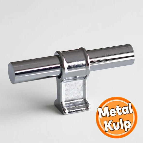 Metal Düğme Tek Vidalı Çekmece Mutfak Mobilya Dolabı Dolap Kulpu Kulbu Kulpları Krom Renk ürün görseli 1