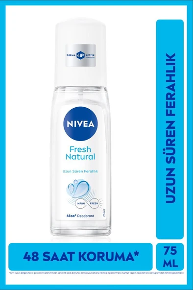Nivea Fresh Natural 75 ml Kadın Deodorant ürün görseli 1
