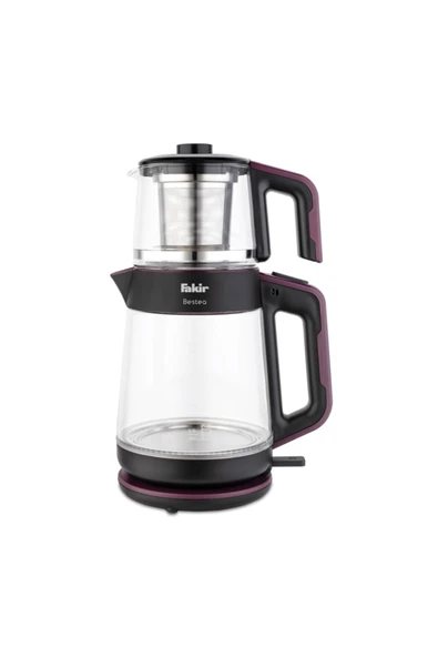 Fakir Bestea Siyah Violet 1900w Cam Çay Makinesi ürün görseli 1