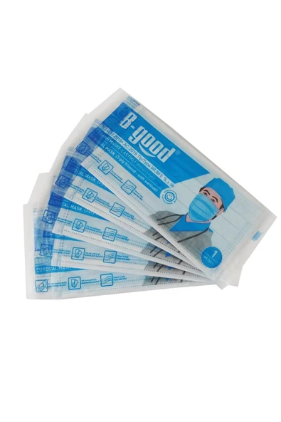 B-GOOD 3 KATLI CERRAHİ MASKE TELLİ 50'Lİ ürün görseli 1
