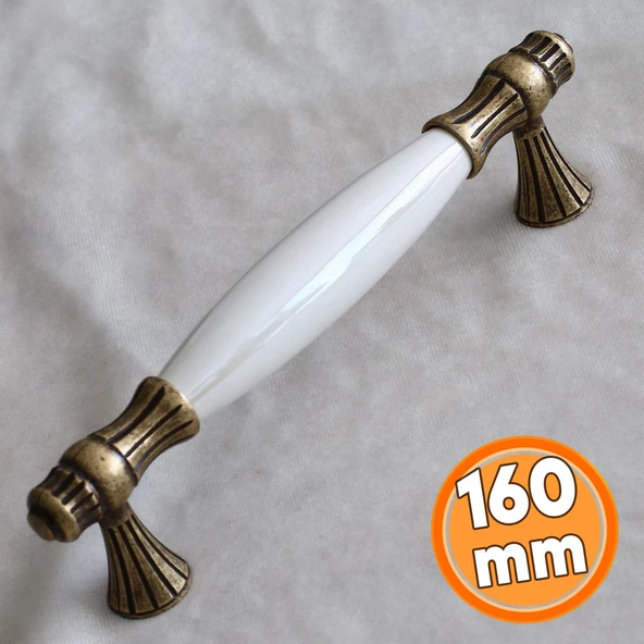 Eskitme Antik Sarı Gerçek Sedef (160 mm-16.0 cm) Mobilya Mutfak Çekmece Dolap Kulpu Kulbu Kulpları ürün görseli 1