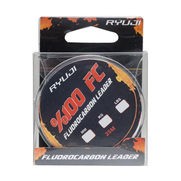 Ryuji Fluoro Carbon 25 M Shock Leader Misina ürün görseli 1