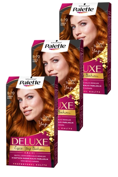 Palette Deluxe Saç Boyası Tarçın Bakır 8-70 x 3 Adet ürün görseli 1