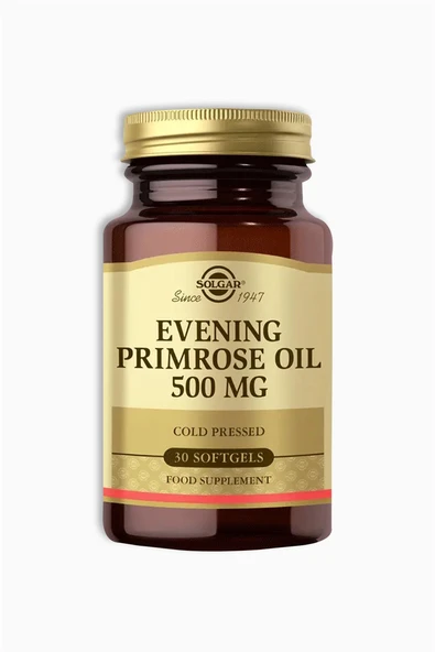 SOLGAR EVENING PRIMPROSE OIL 500 MG KAPSÜL, PRİMROZ YAĞI İÇEREN TAKVİYE EDİCİ GIDA 30 kapsül ürün görseli 1