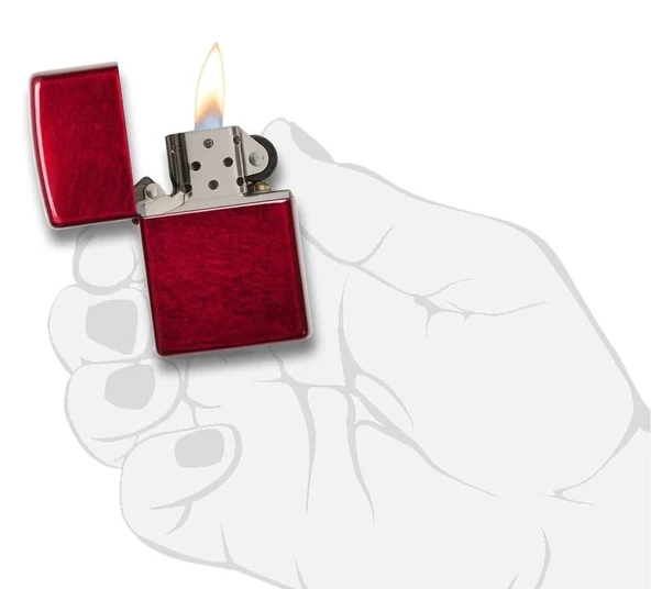 Zippo Classic Candy Apple Red Dizayn Çakmak - Resim 4