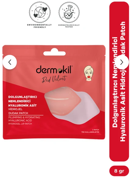 Dermokil Dolgunlaştırıcı Nemlendirici Hyaluronik Asit Hidrojel Patch Dudak Maskesi ürün görseli 1