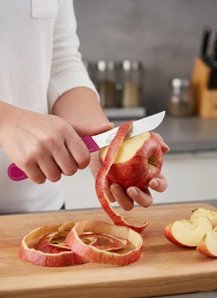 Pembe, 6’lı Paslanmaz Çelik Meyve Bıçağı Seti – Tırtıklı Keskin Ağız ürün görseli 1