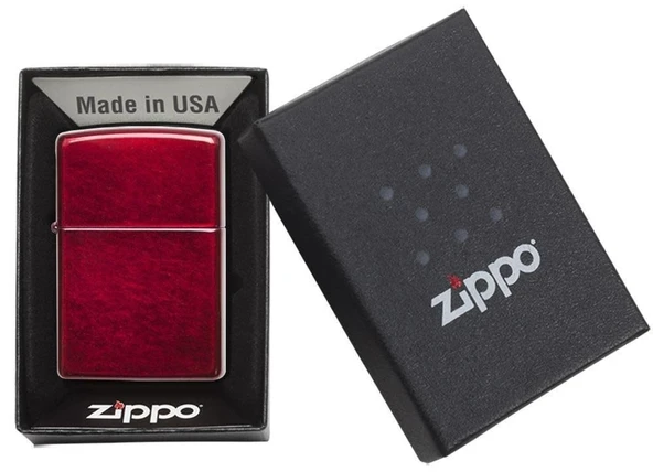 Zippo Classic Candy Apple Red Dizayn Çakmak - Resim 5