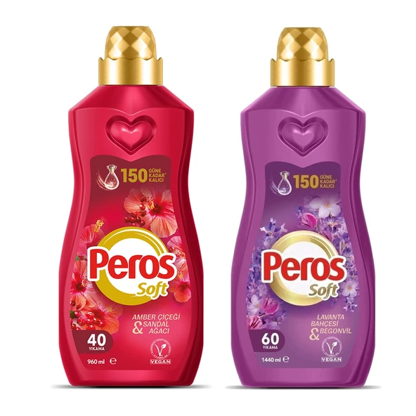 Peros Soft 1440 ml Amber Çiçeği ve Lavanta Bahçesi 2 li Set ürün görseli 1