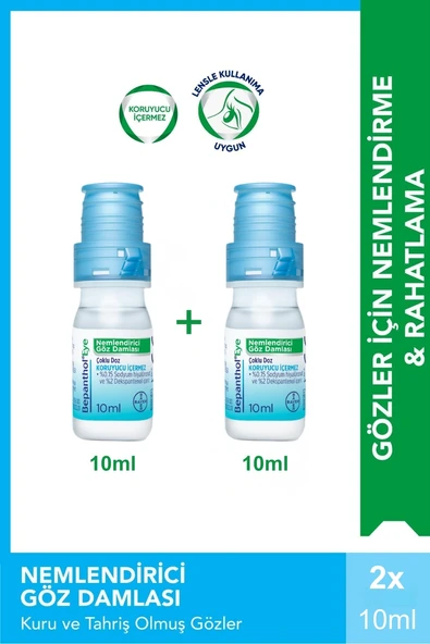 Bepanthol Eye Nemlendirici Göz Damlası 10 ml x 2 Adet ürün görseli 1