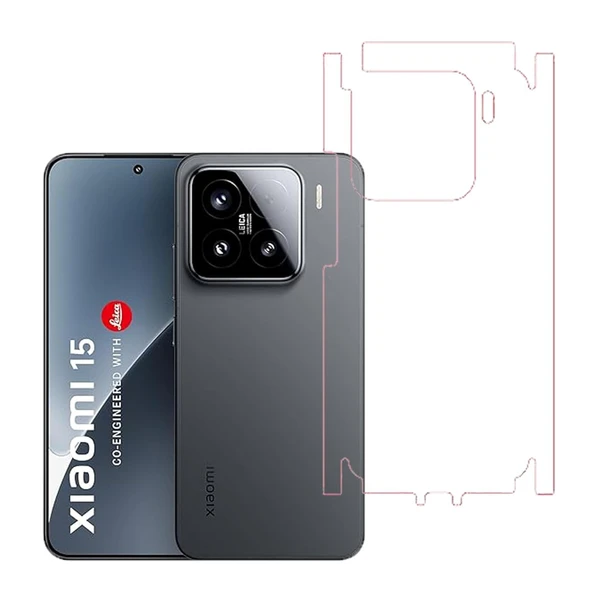 Xiaomi 15 ile Uyumlu 360 Arka Kaplama   Şeffaf ürün görseli 1