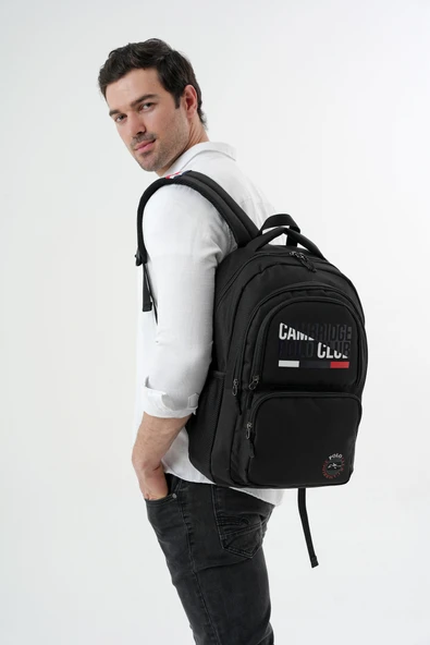 Benittokids Cambridge Polo Club Minimalist Tasarım Unisex Çok Gözlü Sırt Çantası ürün görseli 1