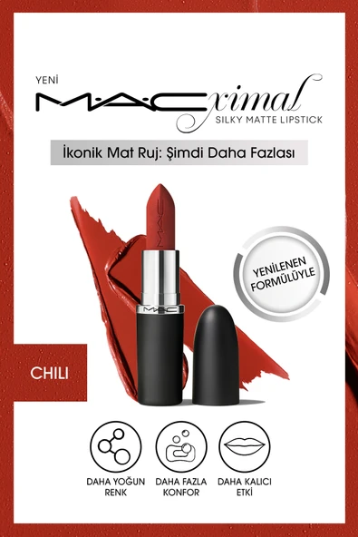 M·A·CXIMAL Silky Matte Lipstick Nemlendirme Etkili Yoğun Renk Sağlayan Ruj - Velvet Teddy ürün görseli 1