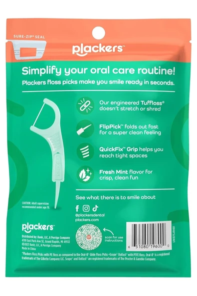 Plackers Micro Line Çatal Diş İpi Kürdanlı 90 Adet - Resim 2