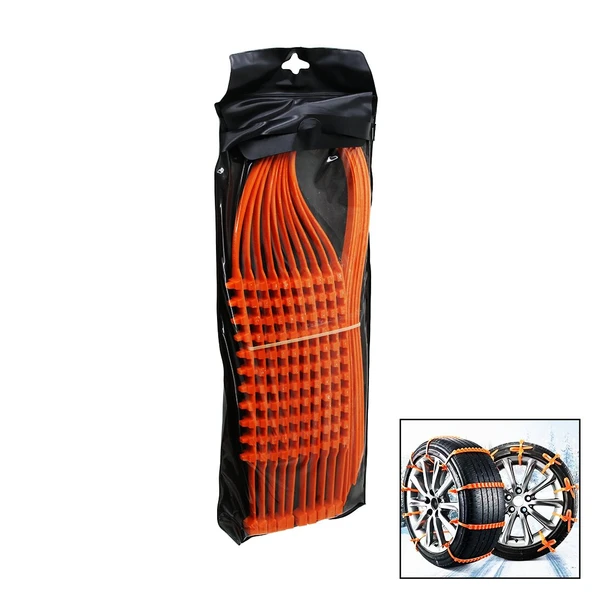 10PCS PLASTİK ZİNCİR OTO LASTİK KAR KELEPÇESİ = CIRTLI (5433) ürün görseli 1