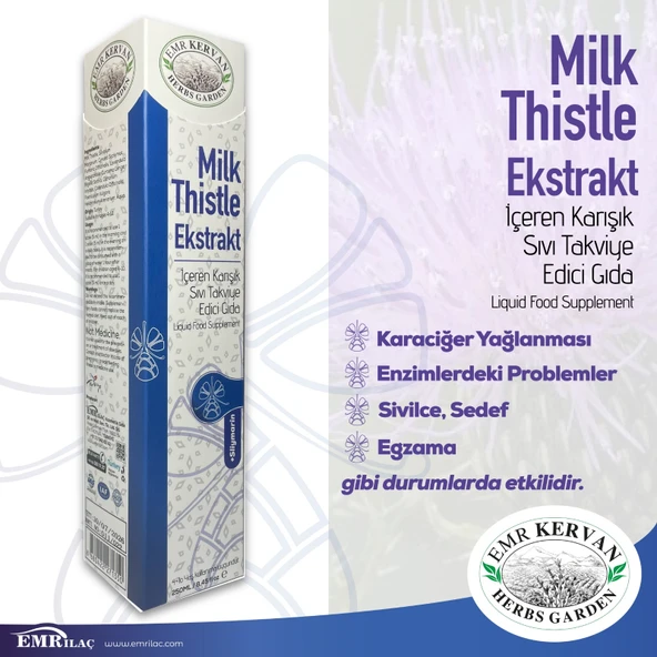 EMR KERVAN HERBS GARDEN 250ML MİLK THİSTLE EKSTRAKT ürün görseli 1