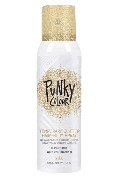 Punky Colour Altın Renk Simli Saç ve Vücut Spreyi 100GR ürün görseli 1