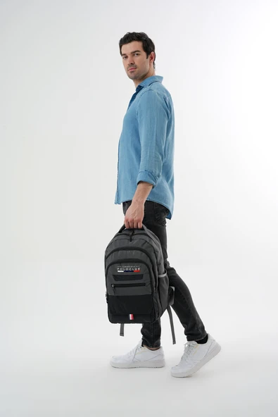 Cambridge Polo Club Minimalist Tasarım Unisex Çok Gözlü Sırt Çantası ürün görseli 1
