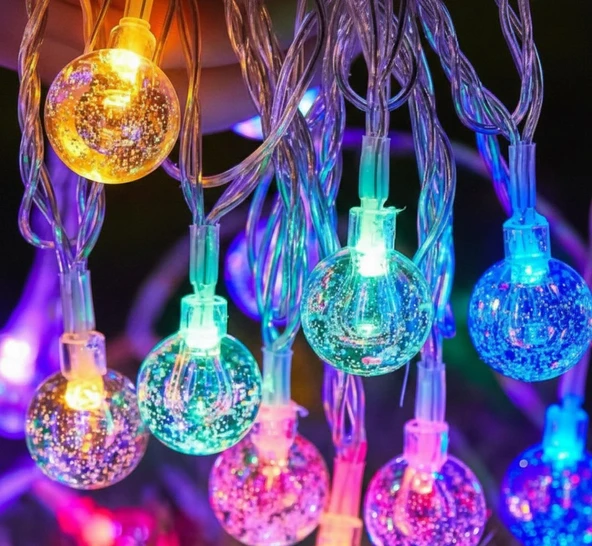 Kristal Top Gün Işığı Dekoratif Işık 5 Metre 28 LED ürün görseli 1