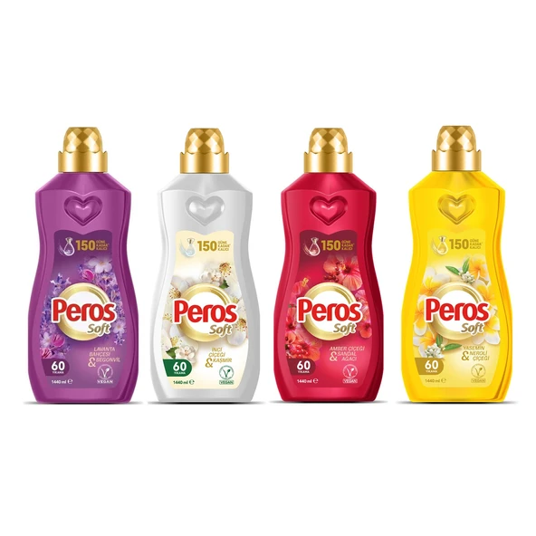 Peros Soft 1440 ml Konsantre Yumşatıcı 4 lü Karma Paket ürün görseli 1