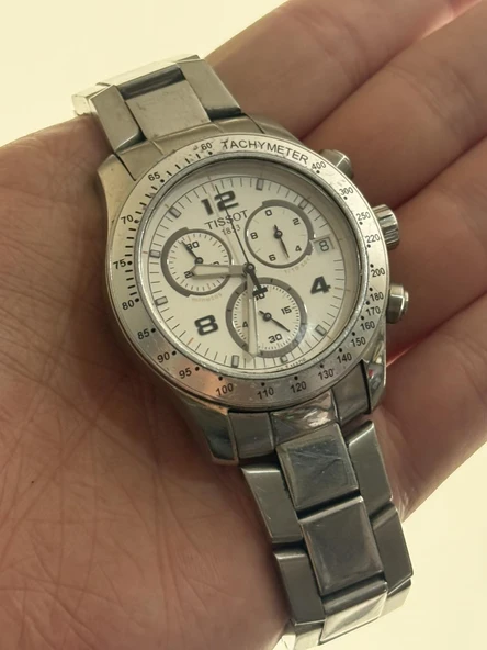Tissot V8 Chronograph 47mm Çelik Kordon Erkek Kol Saati 2.El ürün görseli 1