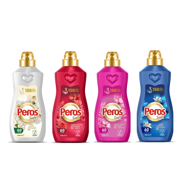 Peros Soft 1440 ml Konsantre Yumuşatıcı 4 lü Karma Set ürün görseli 1