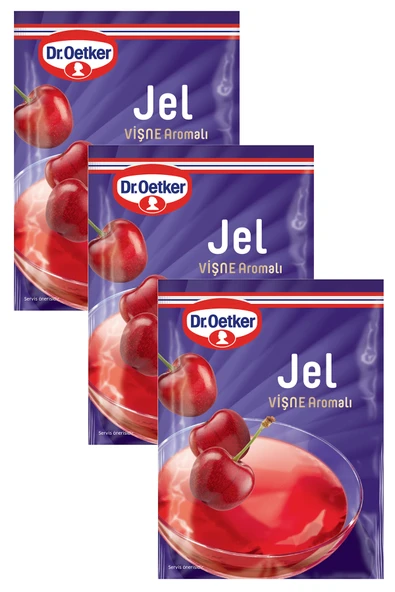 Dr. Oetker Jel Vişne Aromalı 100 gr x 3 Adet ürün görseli 1
