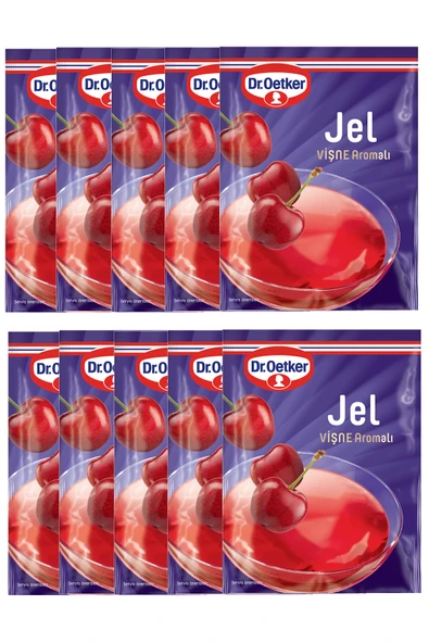 Dr. Oetker Jel Vişne Aromalı 100 gr x 10 Adet ürün görseli 1