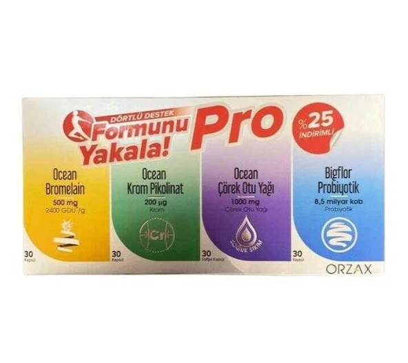Orzax Ocean Formunu Yakala Pro 4'lü Destek Seti ürün görseli 1