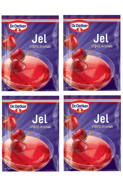 Dr. Oetker Jel Vişne Aromalı 100 gr x 4 Adet ürün görseli 1