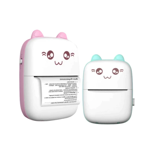 Sevimli Mini Taşınabilir Yazıcı Printer - Resim 5